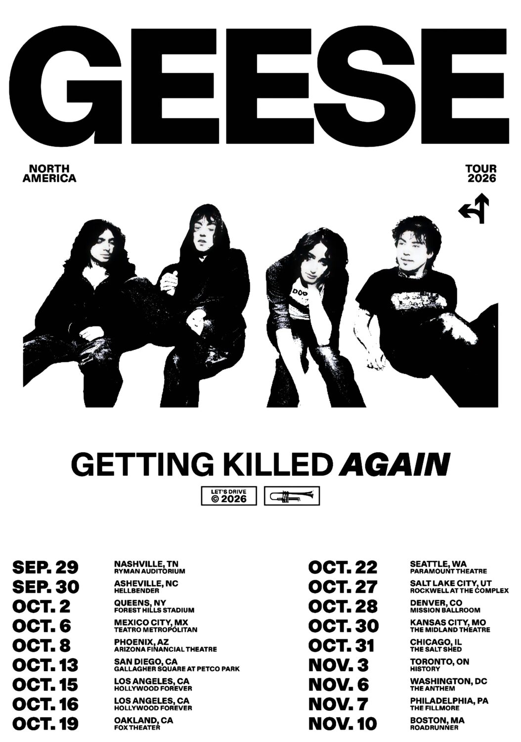 Geese tour poster — 2026